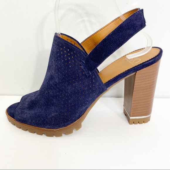 franco sarto blue suede shoes